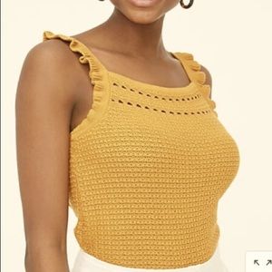 J.Crew | Ruffle Trim Knit Tank Sweater, size S - Burnt Orange